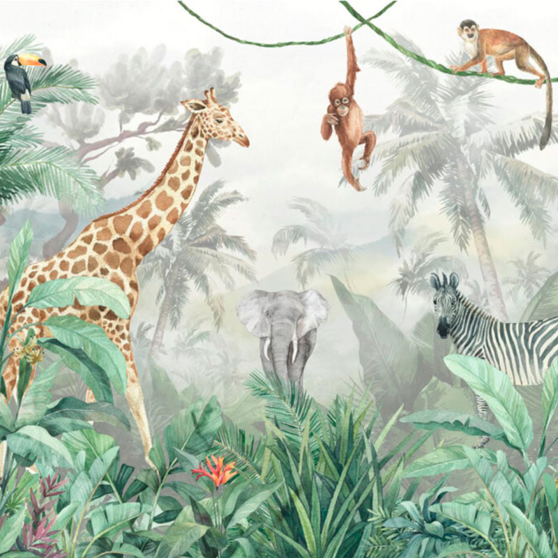 Обои ручная роспись Jungle Friends II Обои ручная роспись Jungle Friends II в Барнауле | Loft Concept