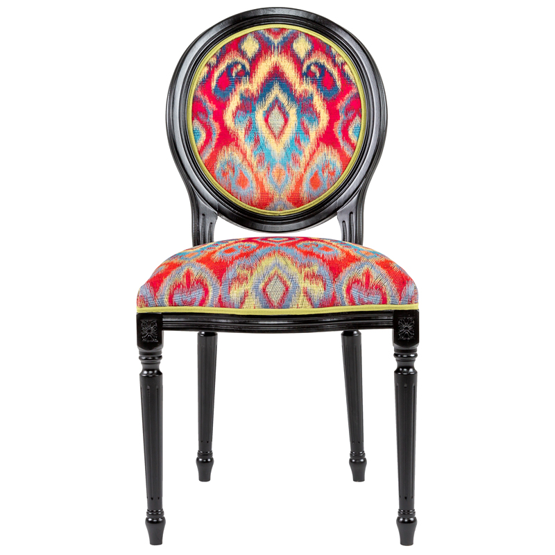 Стул Ikat Pattern Черный Черный Красный Мульти в Барнауле | Loft Concept 