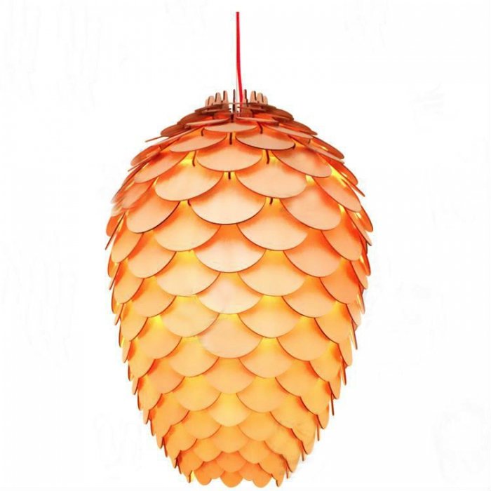 Люстра Pinecone Wooden King Черный Белый Береза Люстра Pinecone Wooden King Черный Белый Береза в Барнауле | Loft Concept