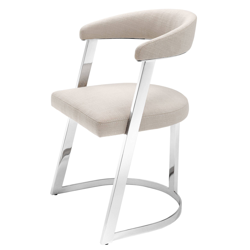 Стул Eichholtz Dining Chair Dexter Nickel Бежевый Никель Стул Eichholtz Dining Chair Dexter Nickel Бежевый Никель в Барнауле | Loft Concept