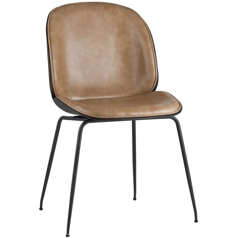 Стул Винтажная Коричневая Экокожа Vendramin Chair Коричневый винтаж Черный Стул Винтажная Коричневая Экокожа Vendramin Chair Коричневый винтаж Черный в Барнауле | Loft Concept