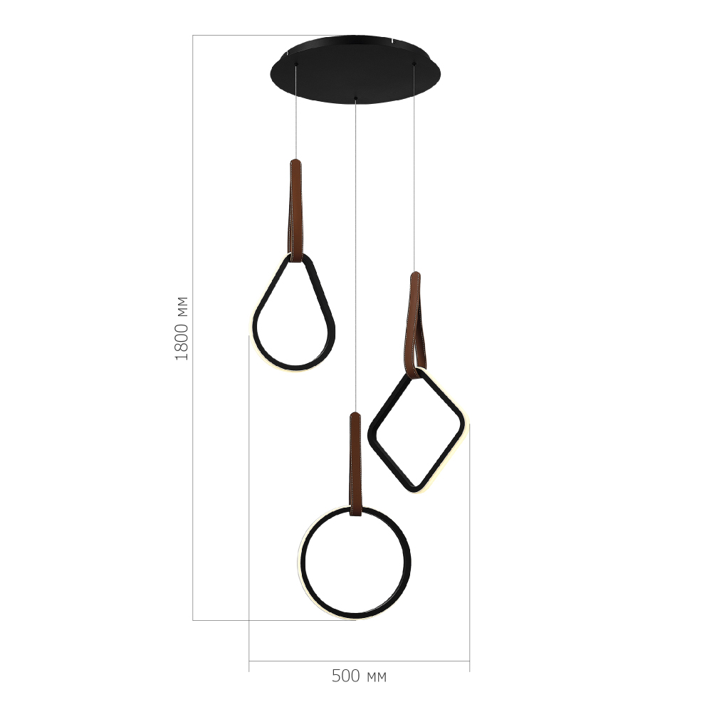 Подвесной светильник с геометрическими источниками света Geometric Architecture of Light в Барнауле
