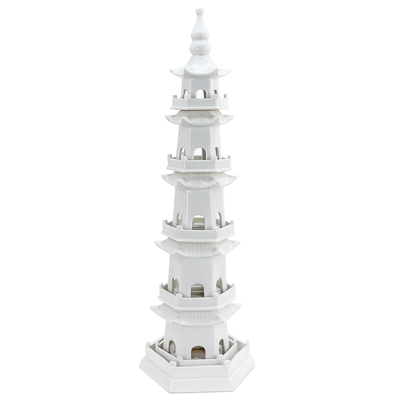 Статуэтка Ceramic Pagoda white Белый Статуэтка Ceramic Pagoda white Белый в Барнауле | Loft Concept