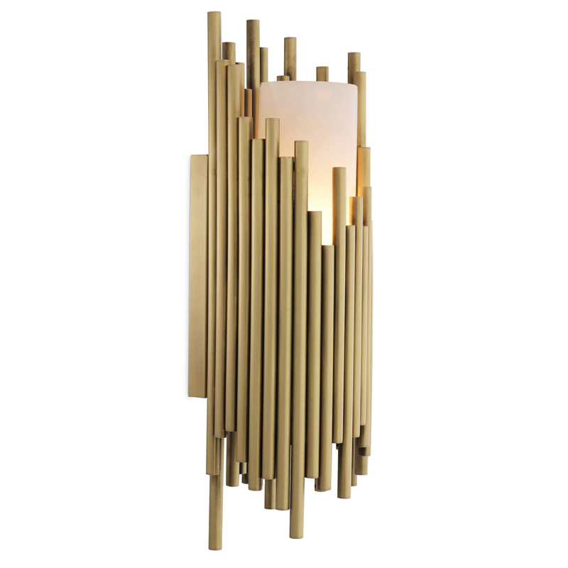 Бра Eichholtz Wall Lamp Bartoli Латунь Античная полированная Белый Бра Eichholtz Wall Lamp Bartoli Латунь Античная полированная Белый в Барнауле | Loft Concept
