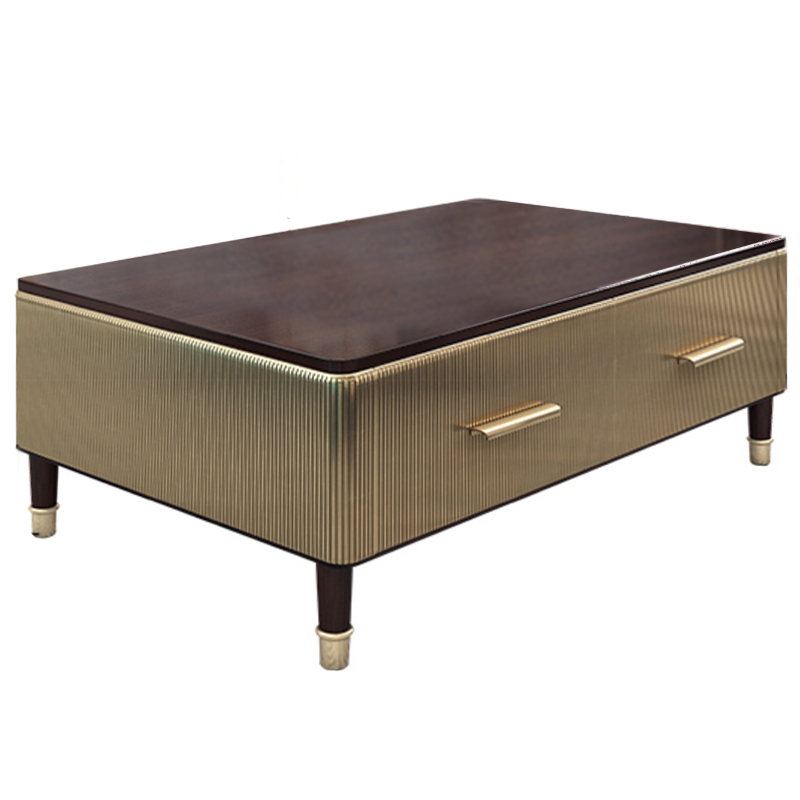 Birmingham Textured Coffee Table Gold Коричневый матовое золото Birmingham Textured Coffee Table Gold Коричневый матовое золото в Барнауле | Loft Concept