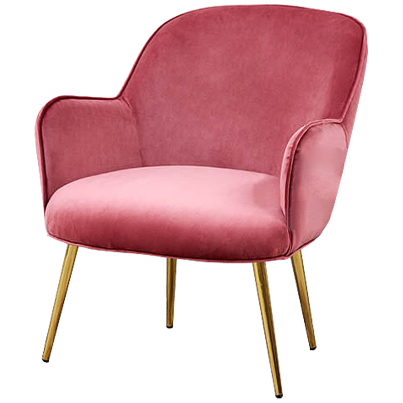 Кресло Waldeck Chair Pink Розовый (Rose) Глянцевое золото Кресло Waldeck Chair Pink Розовый (Rose) Глянцевое золото в Барнауле | Loft Concept