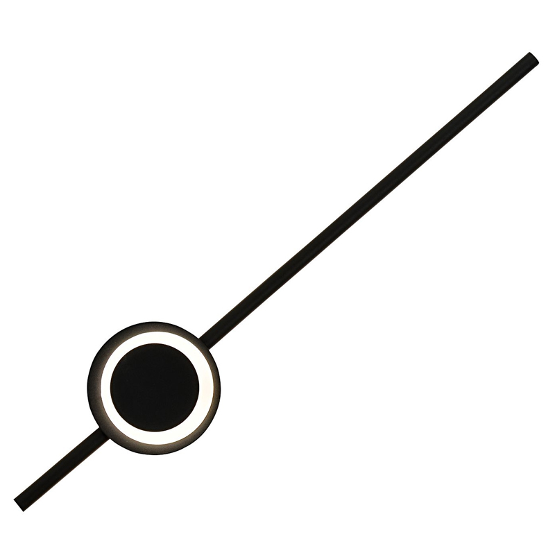 Бра черного цвета Clockhand 62 см Черный Белый Бра черного цвета Clockhand 62 см Черный Белый в Барнауле | Loft Concept