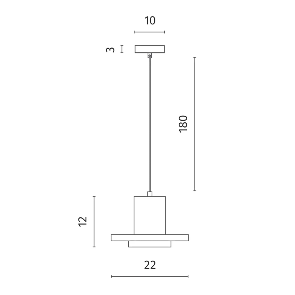 Подвесной светильник Douro Light черный бетон в Барнауле