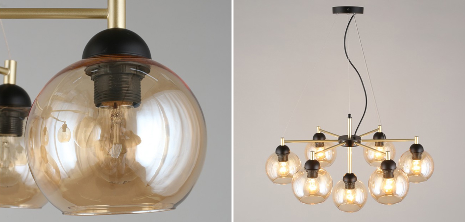 Люстра Smoky Sphere с Дымчатым стеклом Люстра Smoky Sphere с Дымчатым стеклом - Loft-Concept в Барнауле