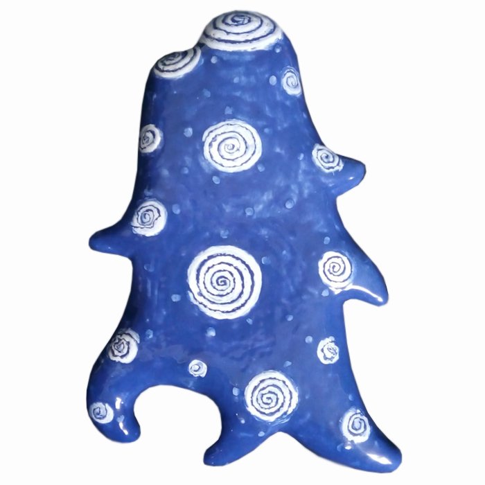 Настенный декор Andrew Wood ceramics Ticky Dicky Белый Синий Настенный декор Andrew Wood ceramics Ticky Dicky Белый Синий в Барнауле | Loft Concept
