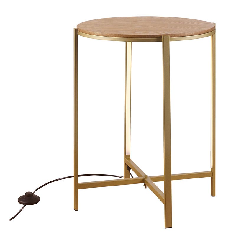Приставной стол Kelin Side Table Bronze LED Бронза Древесина Приставной стол Kelin Side Table Bronze LED Бронза Древесина в Барнауле | Loft Concept