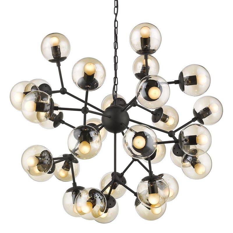 Люстра Modo Chandelier black Черный Янтарный Люстра Modo Chandelier black Черный Янтарный в Барнауле | Loft Concept