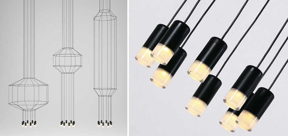 Vibia Wireflow Chandelier 0311 LED Suspension lam Vibia Wireflow Chandelier 0311 LED Suspension lam - Loft-Concept в Барнауле
