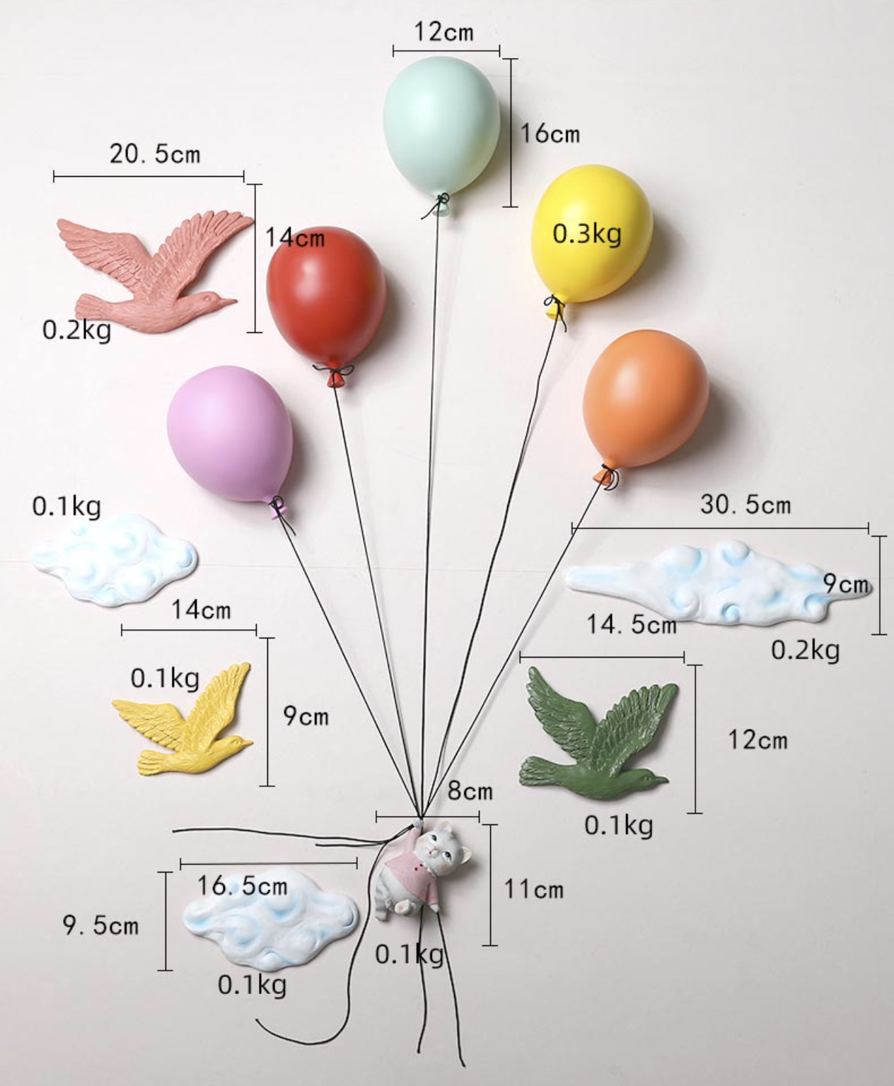 Аксессуар на стену Kitten on Balloon Аксессуар на стену Kitten on Balloon в Барнауле