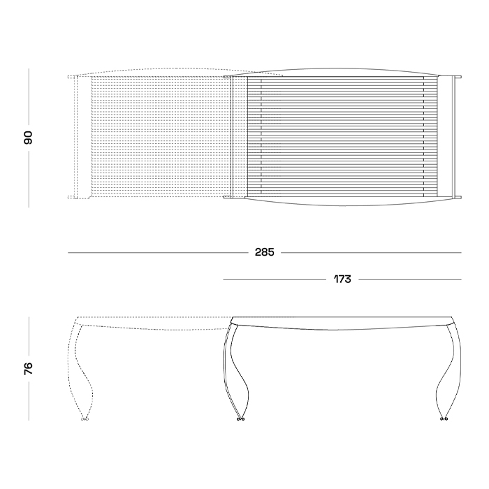 Дизайнерский раздвижной обеденный стол Poltronova Split Dining Table Дизайнерский раздвижной обеденный стол Poltronova Split Dining Table в Барнауле