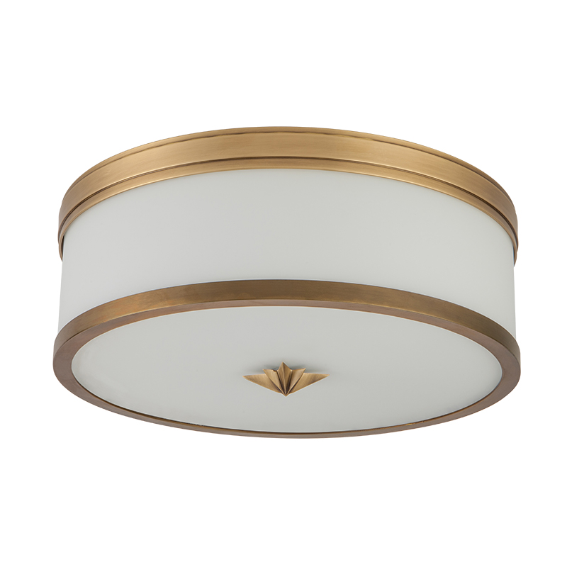 Потолочный светильник Imher Ceiling Lamp Латунь Белое матовое стекло Потолочный светильник Imher Ceiling Lamp Латунь Белое матовое стекло в Барнауле | Loft Concept