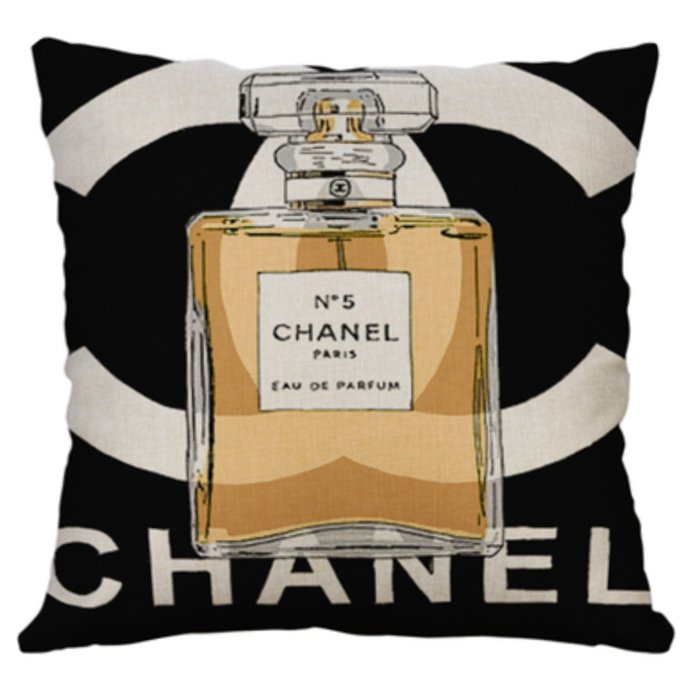Декоративная подушка CHANEL III Черный Желтый в Барнауле | Loft Concept 