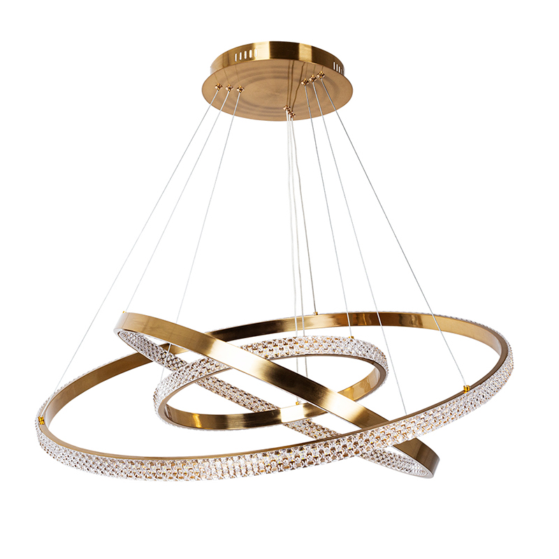 Люстра дизайнерская Gold Rings of Venus Золотой Люстра дизайнерская Gold Rings of Venus Золотой в Барнауле | Loft Concept