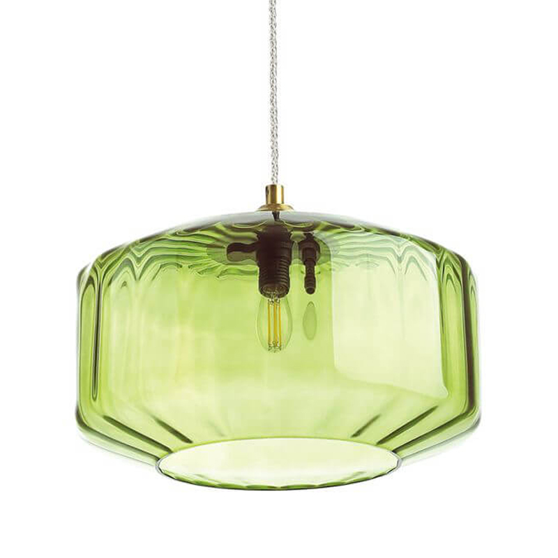 Подвесной светильник Multicolored Glass Green Зеленый Бронза Подвесной светильник Multicolored Glass Green Зеленый Бронза в Барнауле | Loft Concept