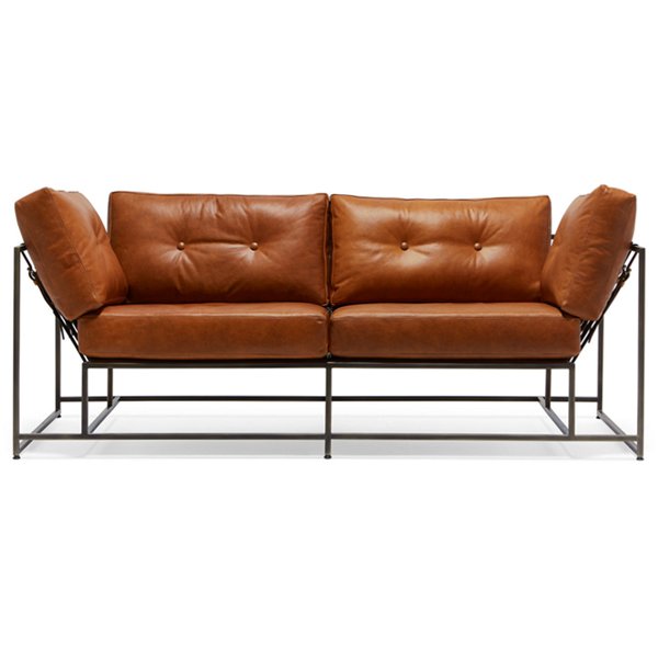 Двухместный диван Two Seat Encounter Leather Sofa Коричневый винтаж Двухместный диван Two Seat Encounter Leather Sofa Коричневый винтаж в Барнауле | Loft Concept