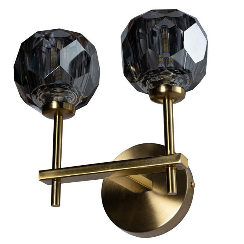 Бра RH Boule de Cristal Double Sconce smoky Латунь Дымчатый (Smoke) Бра RH Boule de Cristal Double Sconce smoky Латунь Дымчатый (Smoke) в Барнауле | Loft Concept