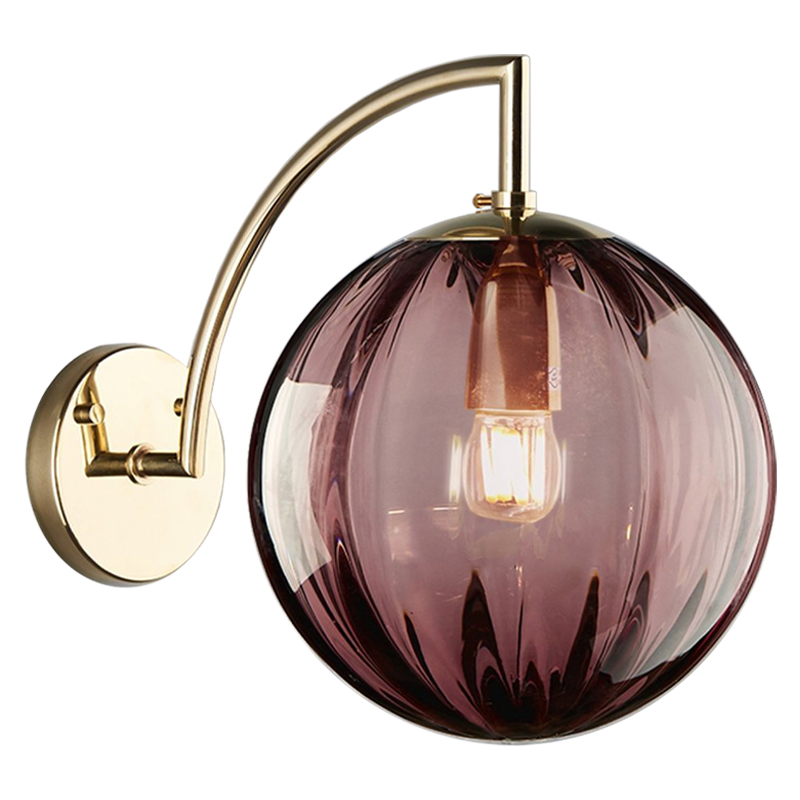 Бра Hector Sconce burgundy Глянцевое золото Бургундский красный Бра Hector Sconce burgundy Глянцевое золото Бургундский красный в Барнауле | Loft Concept