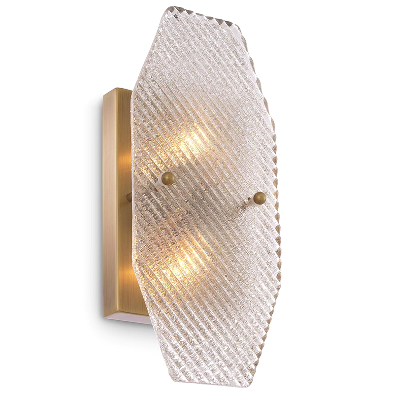 Бра Eichholtz Wall Lamp Fernando Латунь Прозрачное Стекло Бра Eichholtz Wall Lamp Fernando Латунь Прозрачное Стекло в Барнауле | Loft Concept