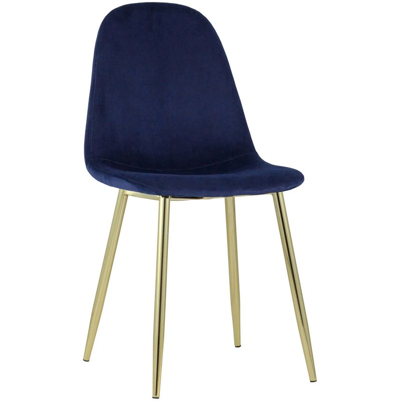 Стул Archie Chair Темно-Синий Велюр Золотые ножки Темно-синий Золотой Стул Archie Chair Темно-Синий Велюр Золотые ножки Темно-синий Золотой в Барнауле | Loft Concept