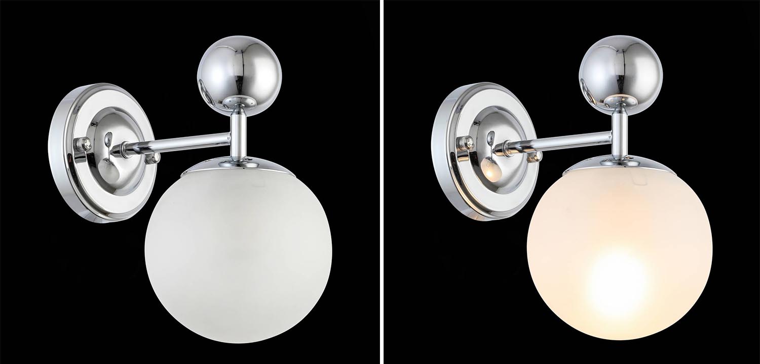 Бра Demian Chrome Wall Lamp - фото