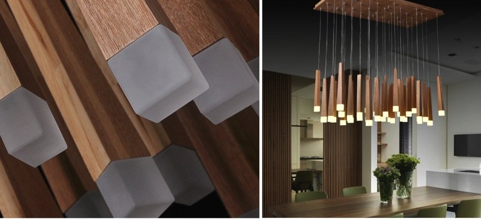 Люстра Wooden Glowworm Square Люстра Wooden Glowworm Square - Loft-Concept в Барнауле