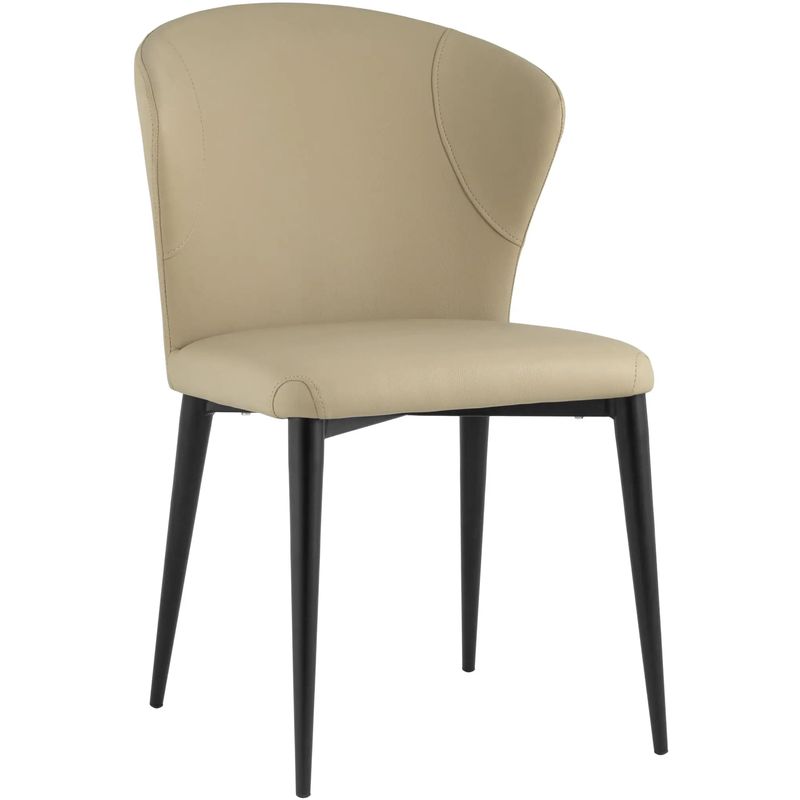 Стул Enigma Chair Бежевая Экокожа Бежевый Черный Стул Enigma Chair Бежевая Экокожа Бежевый Черный в Барнауле | Loft Concept