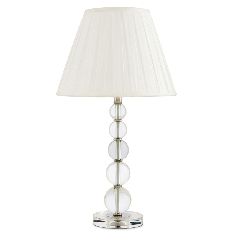 Настольная лампа Eichholtz Table Lamp Aubaine Прозрачный Белый Никель Настольная лампа Eichholtz Table Lamp Aubaine Прозрачный Белый Никель в Барнауле | Loft Concept
