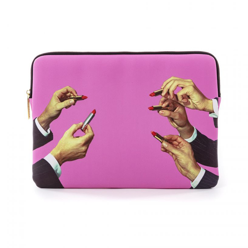 Чехол для ноутбука Seletti Laptop Bag Lipsticks Pink Розовый Чехол для ноутбука Seletti Laptop Bag Lipsticks Pink Розовый в Барнауле | Loft Concept