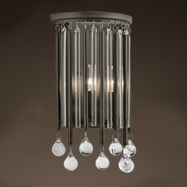 Бра Midlight Verona Crystal Chandelier Черный Прозрачный в Барнауле | Loft Concept 