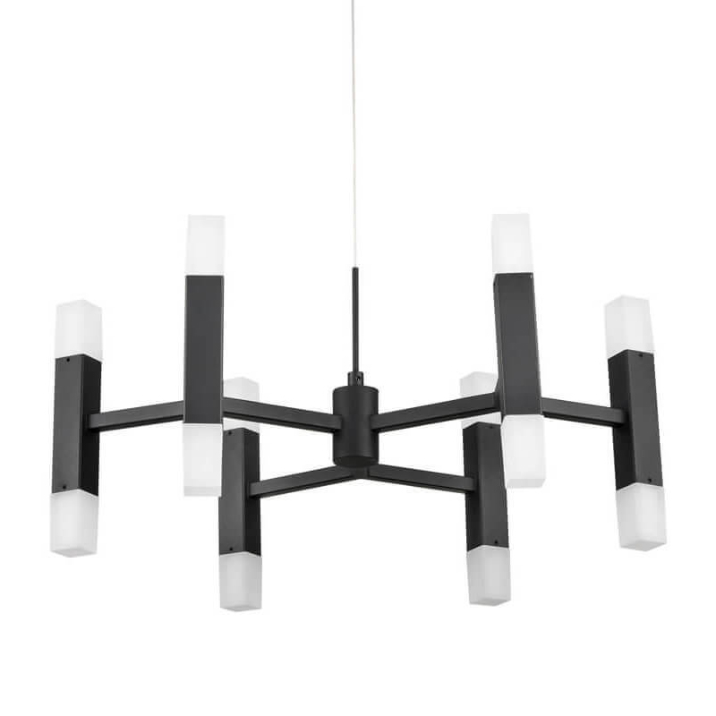 Люстра Rigor & Conciseness Lighting Angular Plafond Black Белый Черный Люстра Rigor & Conciseness Lighting Angular Plafond Black Белый Черный в Барнауле | Loft Concept
