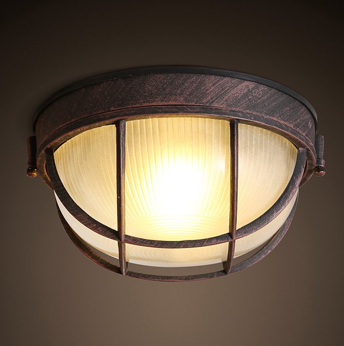 Спот Loft Round Plate Коричневый винтаж Спот Loft Round Plate Коричневый винтаж в Барнауле | Loft Concept