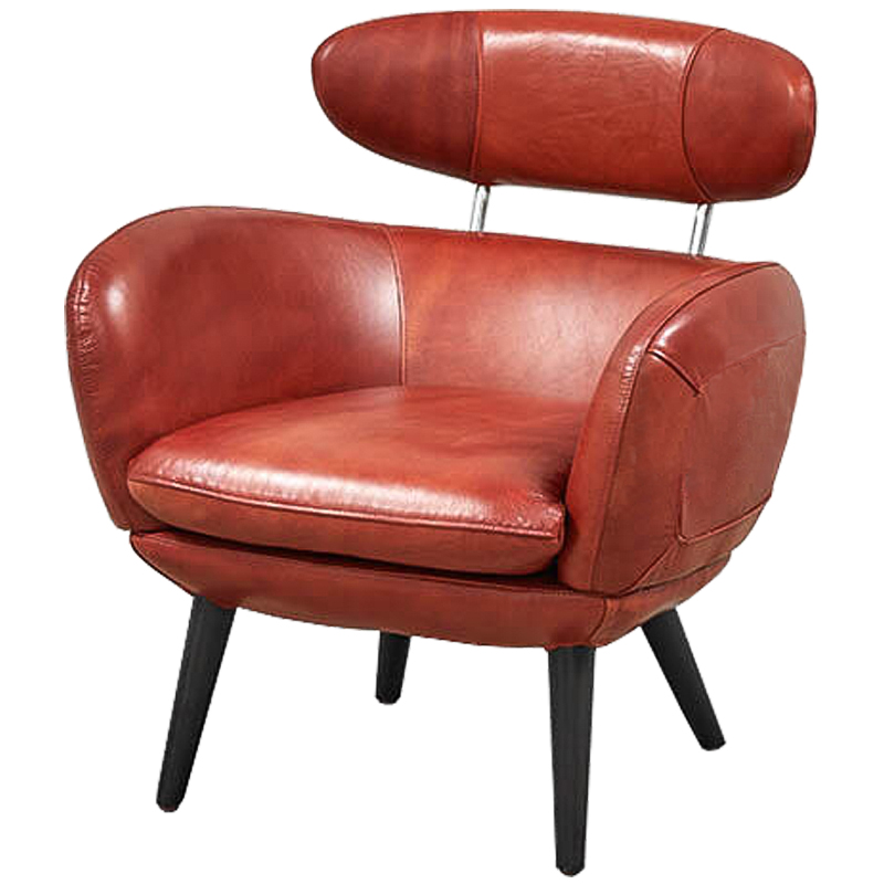 Кресло Manfredo Chair Малиновый (Crimson) Черный в Барнауле | Loft Concept 