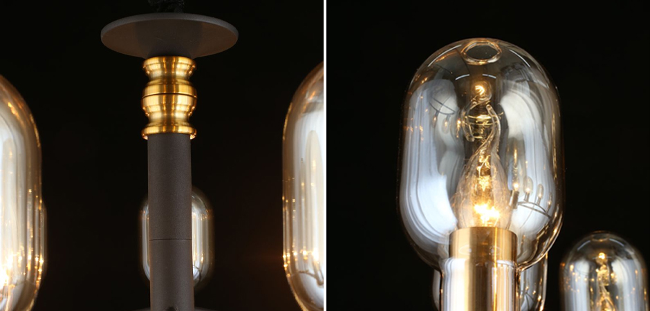 Люстра c овальными плафонами Champagne Glass Люстра c овальными плафонами Champagne Glass - Loft-Concept в Барнауле