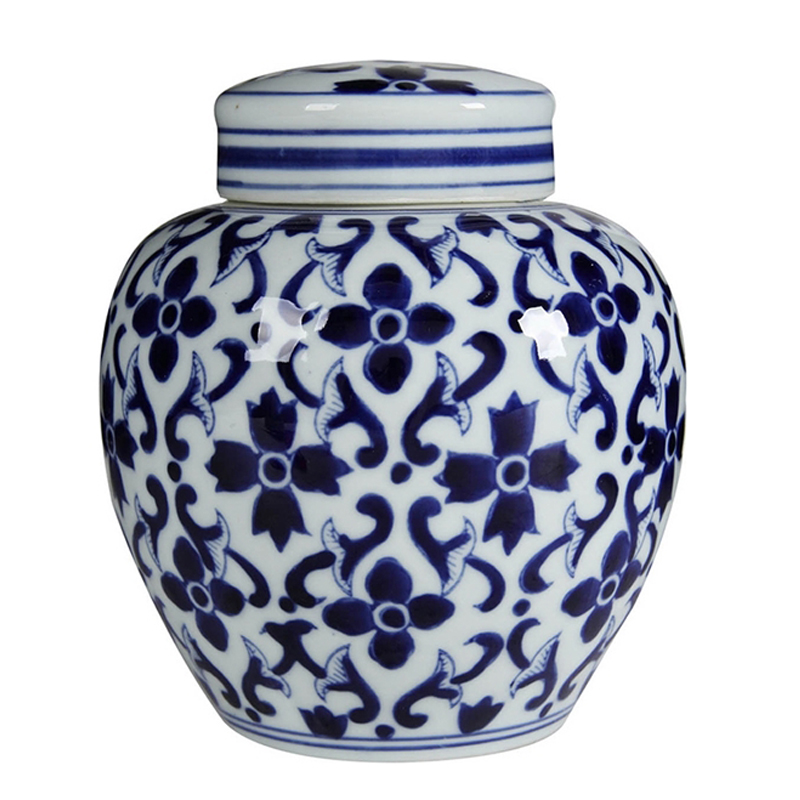 Ваза Irene Vase Белый Синий Ваза Irene Vase Белый Синий в Барнауле | Loft Concept