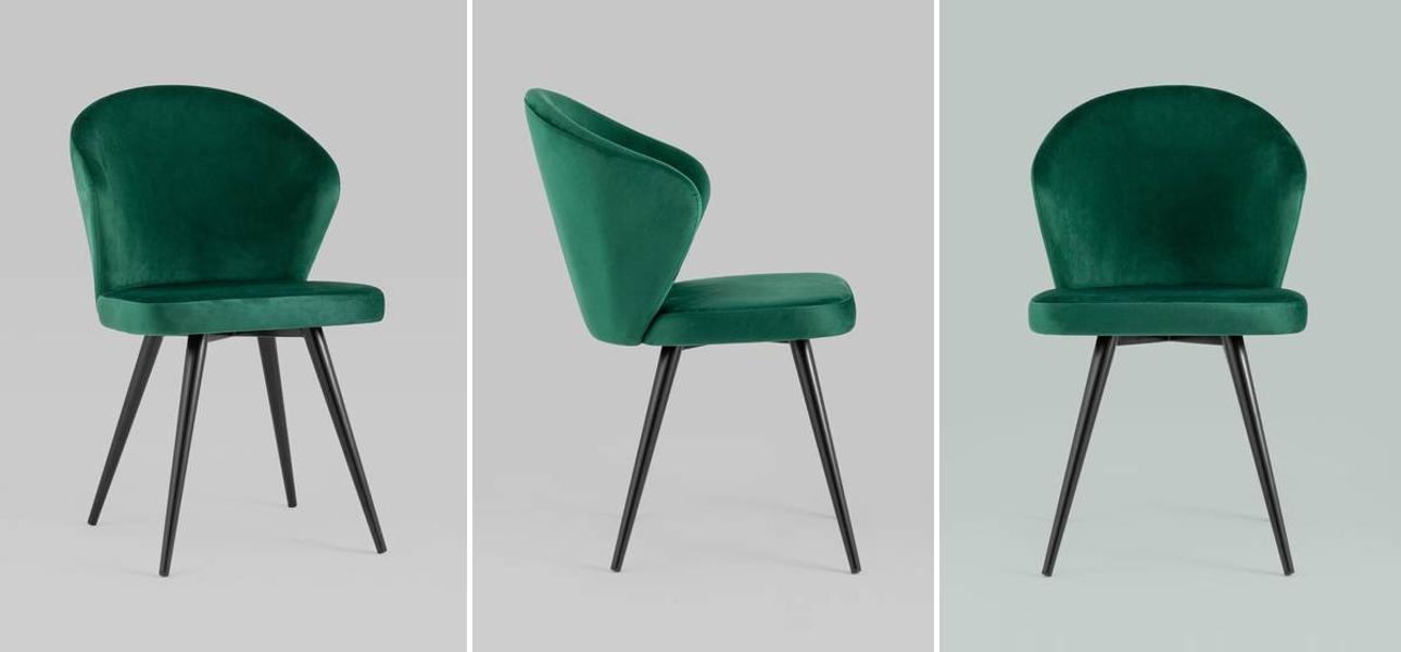Стул Зеленый Бархат Volante Chair - фото