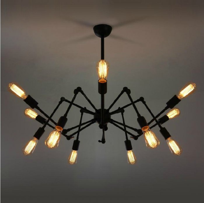Люстра Loft Industrial Sputnik Chandelier Spider Черный Люстра Loft Industrial Sputnik Chandelier Spider Черный в Барнауле | Loft Concept