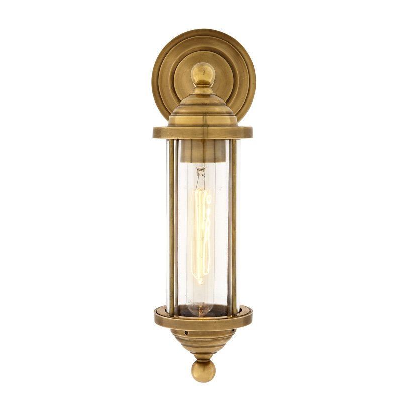 Бра Eichholtz Wall Lamp Clayton Brass Латунь Прозрачное Стекло Бра Eichholtz Wall Lamp Clayton Brass Латунь Прозрачное Стекло в Барнауле | Loft Concept