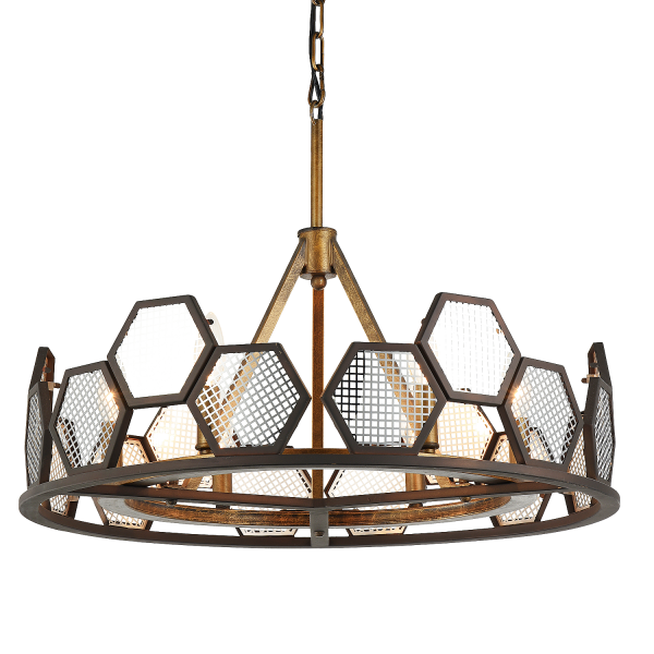 Люстра MetalComb Pendant 6 Черный Бронза Люстра MetalComb Pendant 6 Черный Бронза в Барнауле | Loft Concept