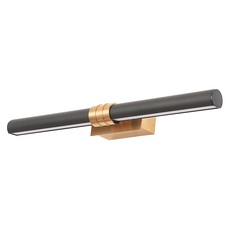 Бра с черным матовым корпусом и золотистым креплением Trumpet tube Латунь Белый Черный Бра с черным матовым корпусом и золотистым креплением Trumpet tube Латунь Белый Черный в Барнауле | Loft Concept