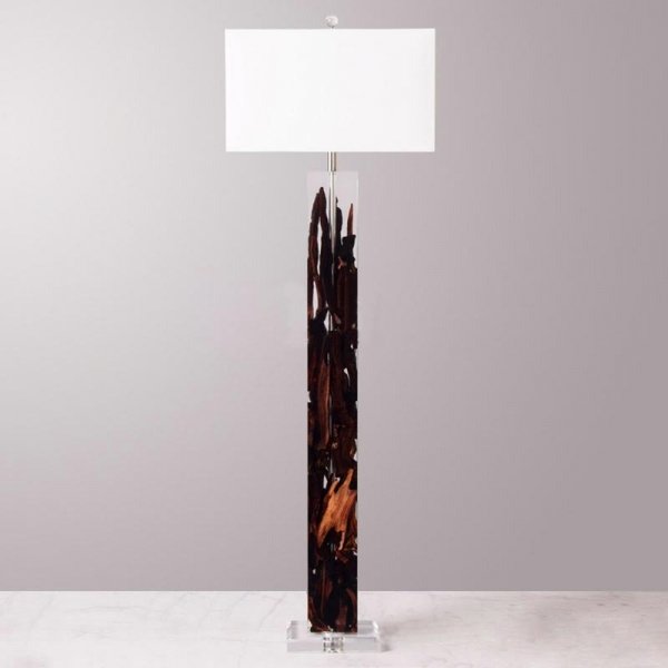 Торшер Lampadaire Kisimi Acrylic glass dark Белый Коричневый Торшер Lampadaire Kisimi Acrylic glass dark Белый Коричневый в Барнауле | Loft Concept