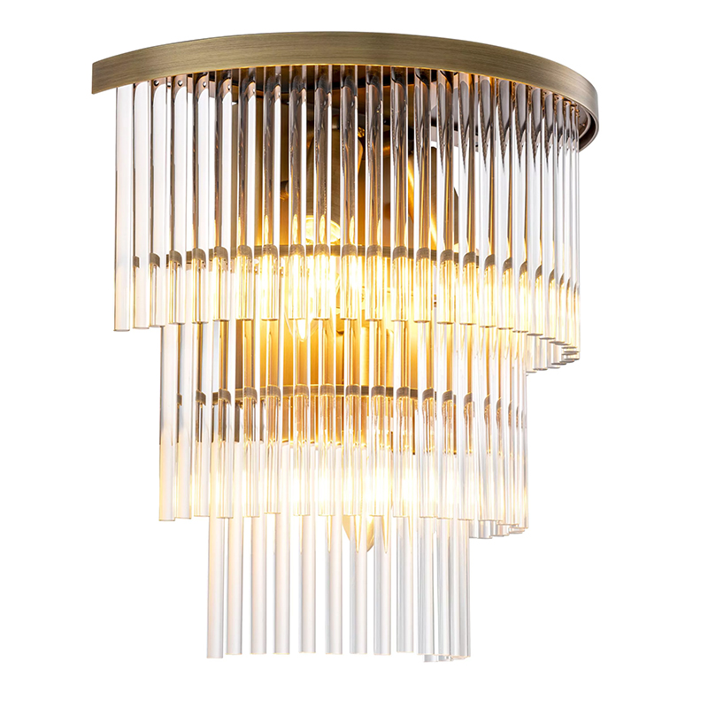 Бра Eichholtz Wall Lamp East Brass Прозрачное Стекло Латунь Бра Eichholtz Wall Lamp East Brass Прозрачное Стекло Латунь в Барнауле | Loft Concept