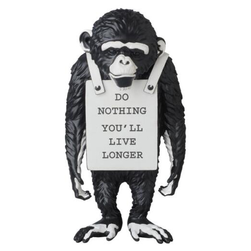 Статуэтка Banksy Lying Monkey Black and White Черно-белый в Барнауле | Loft Concept 
