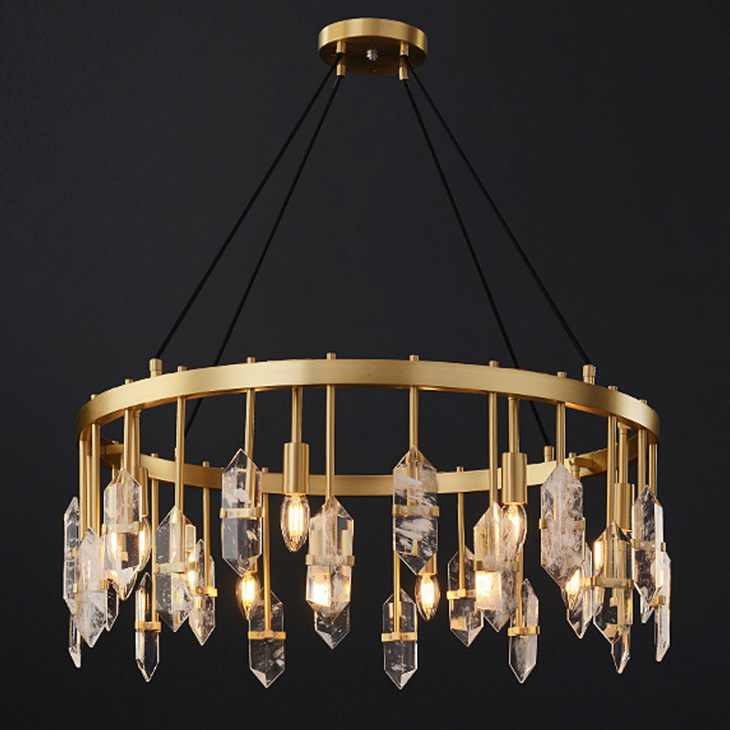 Люстра Dorotea Chandelier Латунь Прозрачный Люстра Dorotea Chandelier Латунь Прозрачный в Барнауле | Loft Concept