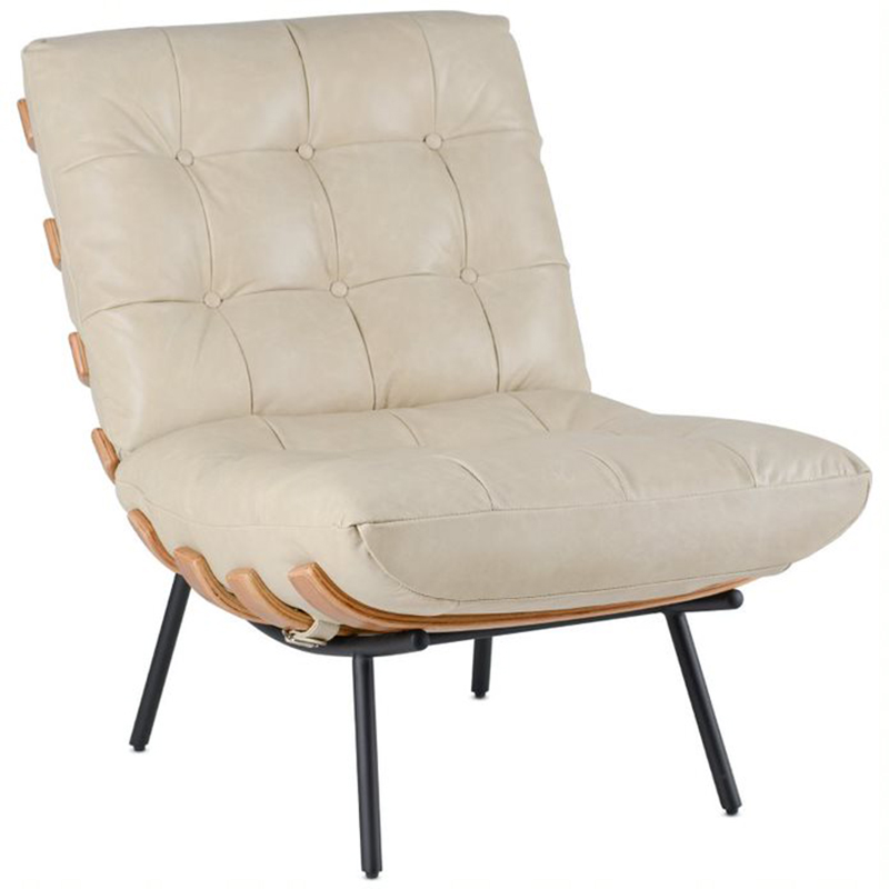 Кресло Philbert Chair beige leather Бежевый Кресло Philbert Chair beige leather Бежевый в Барнауле | Loft Concept