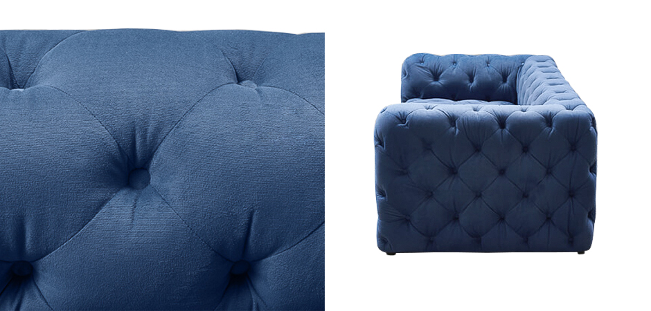 Диван Soho tufted blue velor Диван Soho tufted blue velor - Loft-Concept в Барнауле